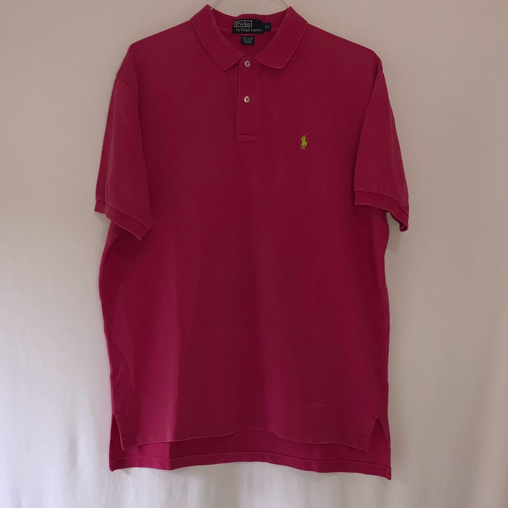 Polo Ralph Lauren hot pink collared shirt